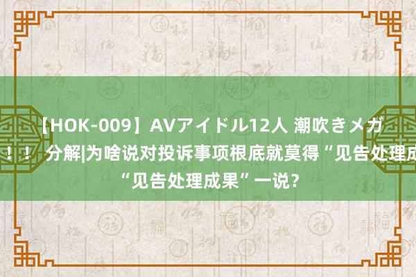 【HOK-009】AVアイドル12人 潮吹きメガファック！！！ 分解|为啥说对投诉事项根底就莫得“见告处理成果”一说？