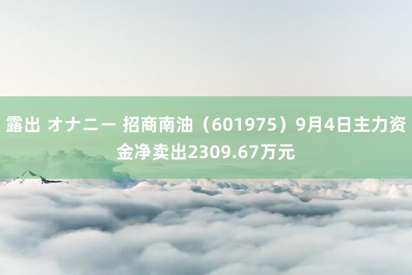 露出 オナニー 招商南油（601975）9月4日主力资金净卖出2309.67万元