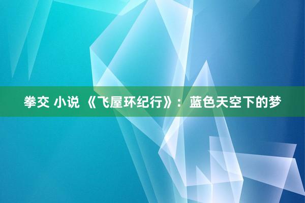 拳交 小说 《飞屋环纪行》：蓝色天空下的梦